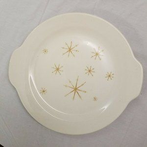 Vintage Star Glow burst Royal china Handle Cake Relish Serving Plate Platter